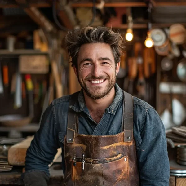 Über uns: Ein lächelnder Schlosser