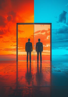 Über uns: Silhouetten von zwei Personen vor einem Hintergrund in Orange und Blau, vermitteln die Kernwerte von Tresoröffnung Krefeld und Autoöffnung Krefeld, wie Sicherheit und Zuverlässigkeit. Über uns: Silhouetten von zwei Personen vor einem Hintergrund in Orange und Blau, vermitteln die Kernwerte von Tresoröffnung Krefeld und Autoöffnung Krefeld, wie Sicherheit und Zuverlässigkeit.