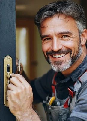 Der Schlosser der Schlosserei Schlüsseldienst Krefeld.